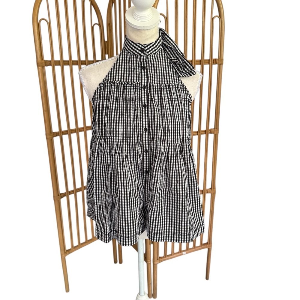 Free People “Take it Easy” Gingham Halter Top - Picture 2 of 9